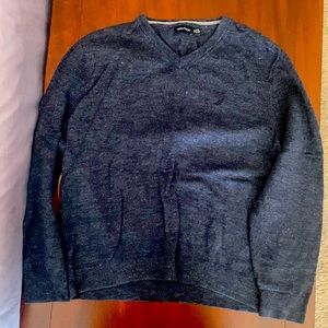 Nautica Pima cotton blend v-neck sweater - Navy